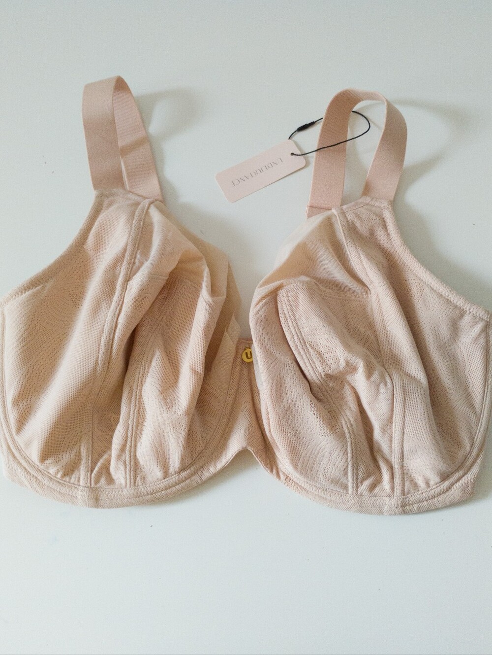 Understance Tilda Smooth Lace Flexwire Unpadded Bra 36J NWT Champagne